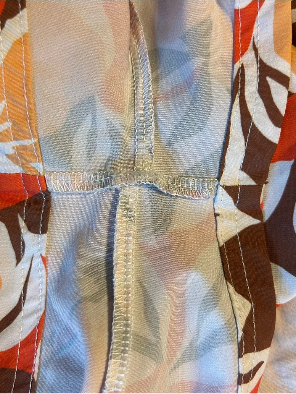 Roxy Orange Brown Floral Board Shorts Size Medium - Picture 12 of 12